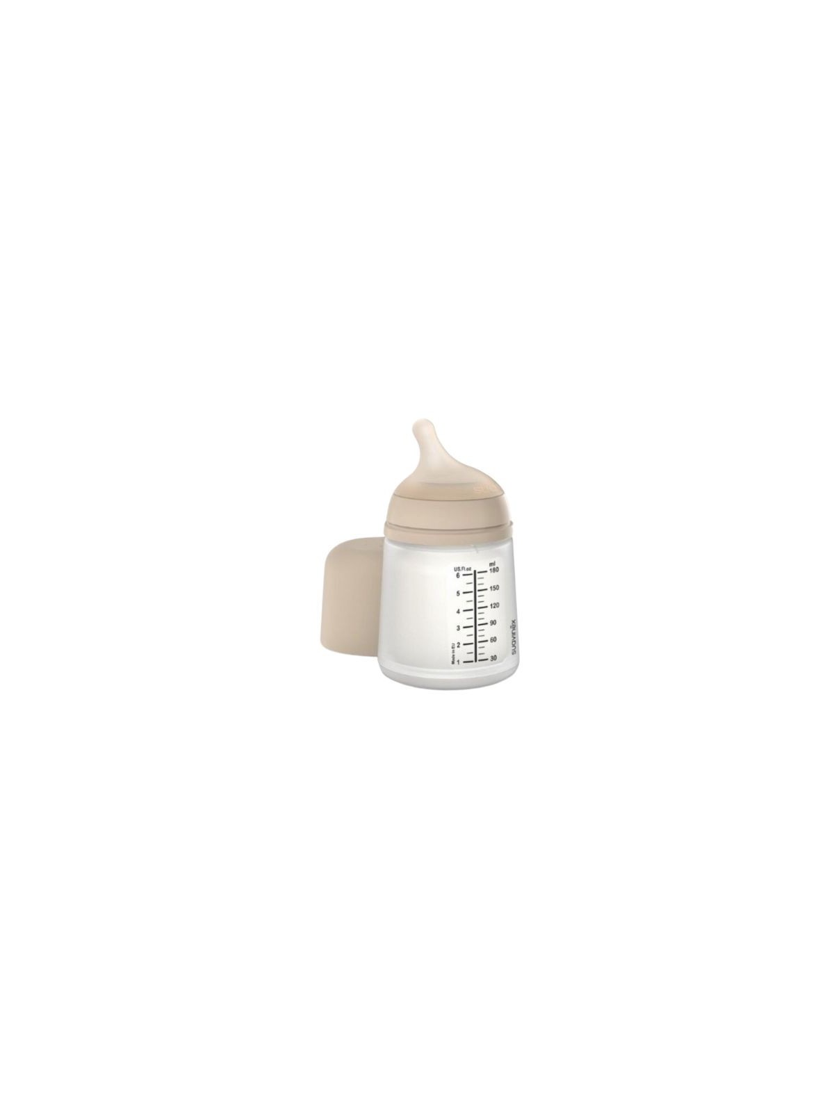 Suavinex biberón anticólico T silicona + 0 meses 1 envase 180ml talla S flujo lento color claro 02