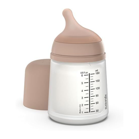 SUAVINEX BIBERON ANTICOLICO T SILICONA+ 0 MESES 1 ENVASE 180 ML TALLA S FLUJO LENTOALMOND