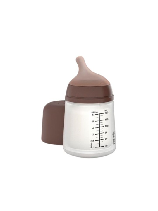 Suavinex biberón anticólico T silicona A adaptable + 0 meses 1 envase 180ml caramel