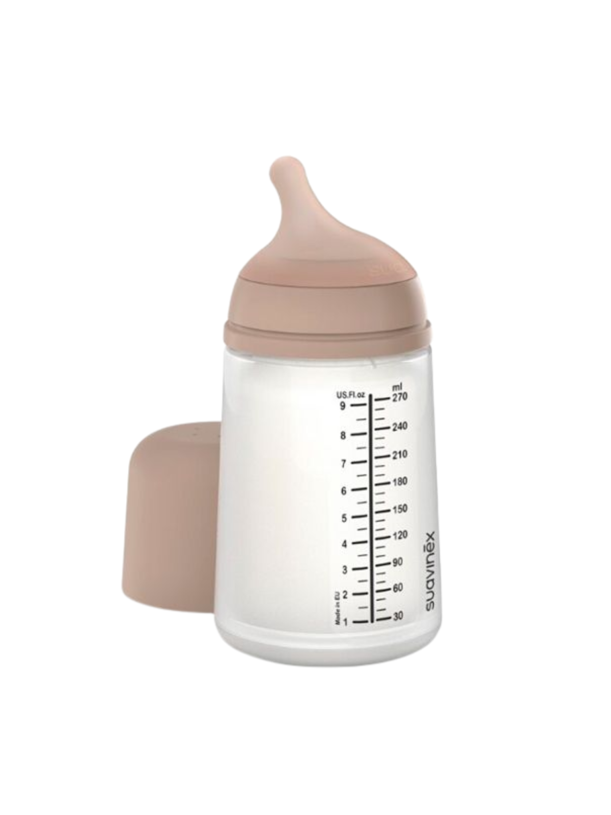 Suavinex biberón aticólico T silicona + 3 meses 1 envase 270ml talla M almond