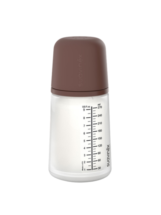 Suavinex biberón anticólico T silicona + 3 meses 1 envase 270ml talla M caramel