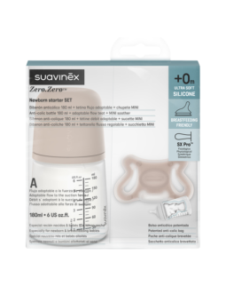 SUAVINEX SET RECIEN NACIDO BIBE 180 ML + CHUPETE ALMOND