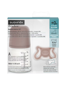 Suavinex set recién nacido - bibe 180ml y chupete SX PRO + 0M