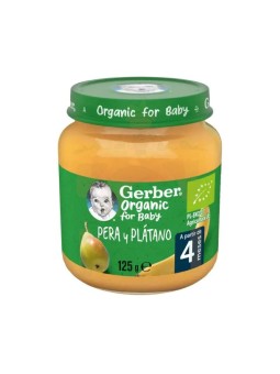 GERBER ORGANIC PERA Y PLATANO 1 TARRITO 125 G