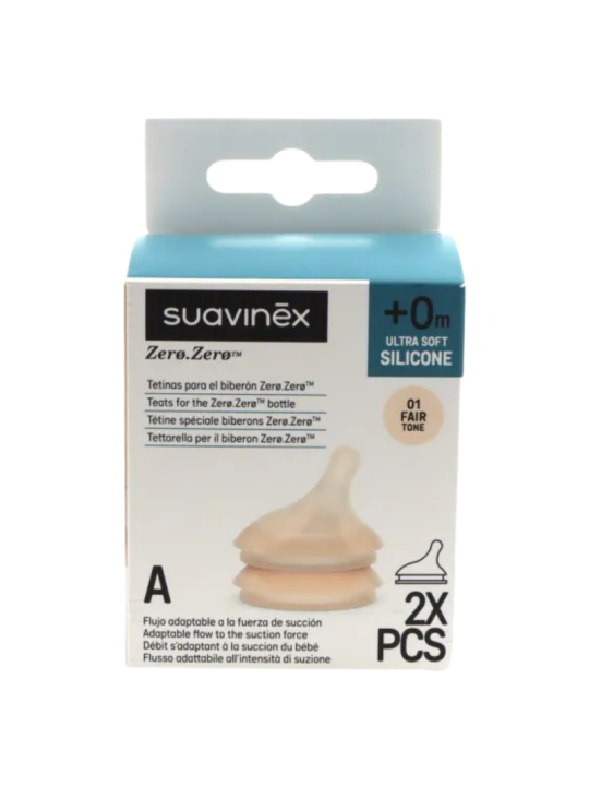 Suavinex tetina anticólico flujo adaptable 2 unidades - fair