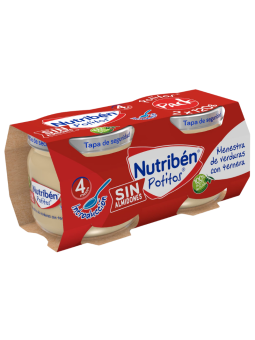 NUTRIBEN POTITOS MENESTRA DE VERDURAS CON TERNERA 2 ENVASES 120 G