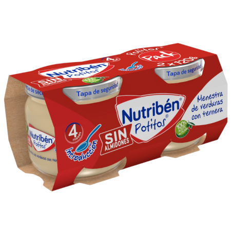 NUTRIBEN POTITOS MENESTRA DE VERDURAS CON TERNERA 2 ENVASES 120 G