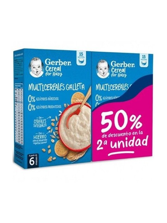 Gerber duplo multicereales frutas 270 g