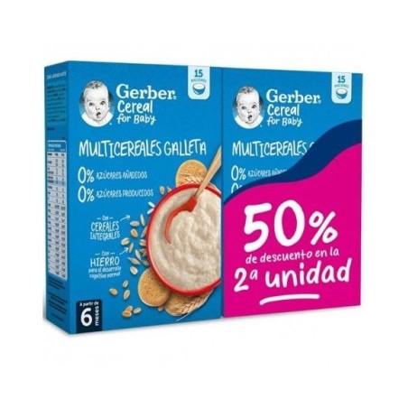 Gerber duplo multicereales frutas 270 g