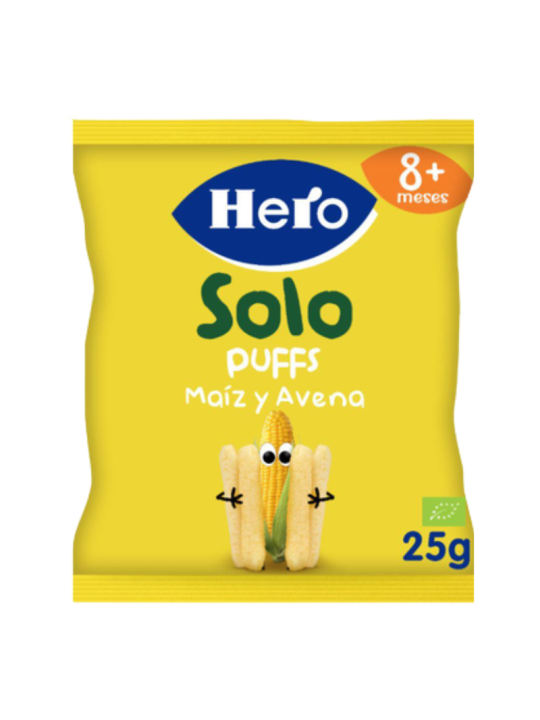Hero solo puffs 1 bolsa 25 g sabor maíz y avena
