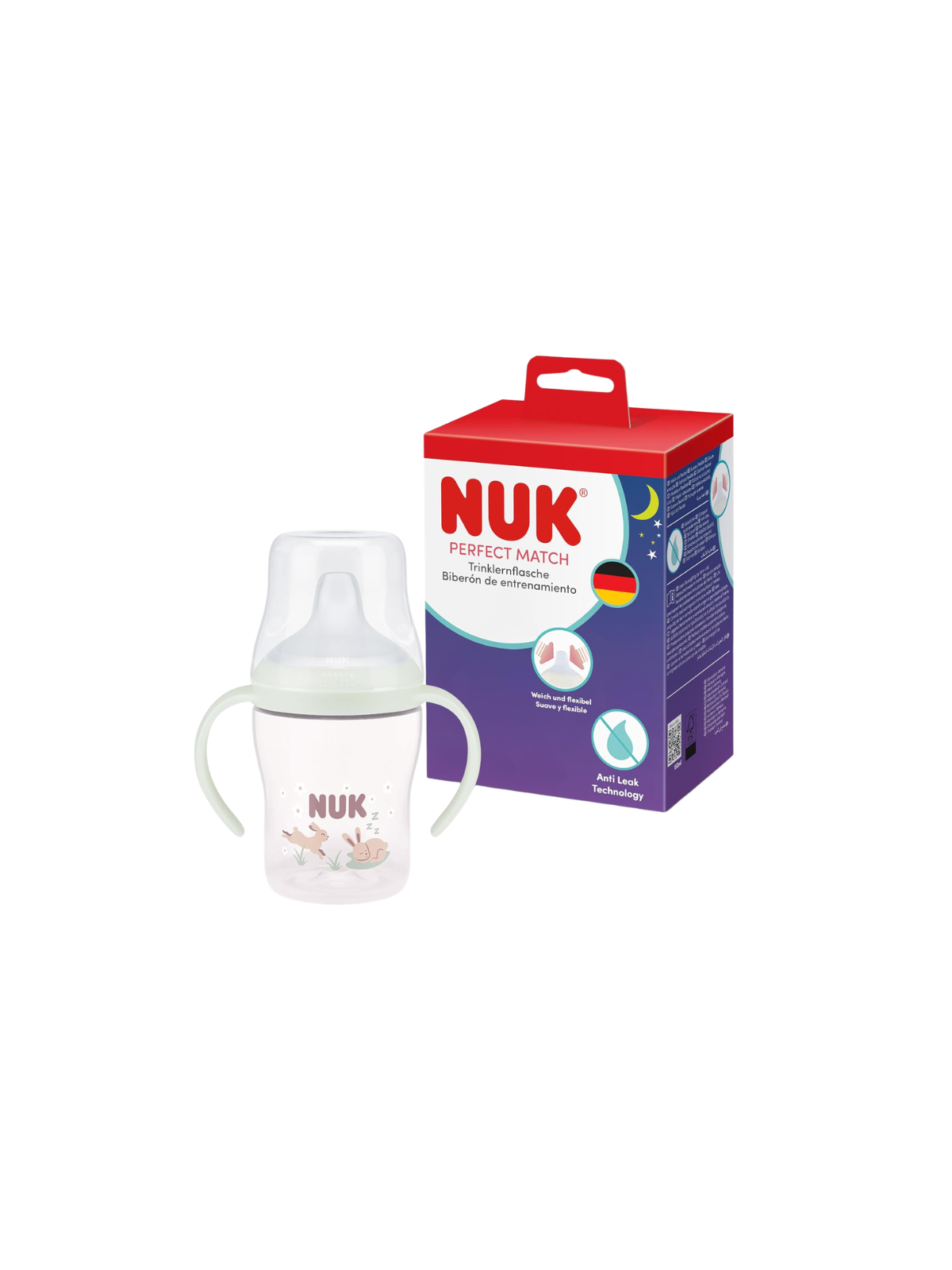 NUK perfect match biberón de entrenamiento night 6m+