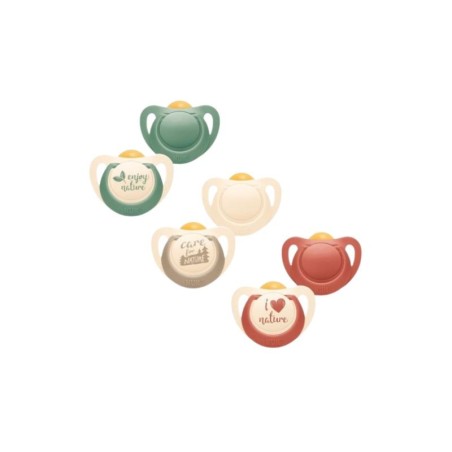 Nuk nature chupete latex 6 - 18 meses 2 unidades