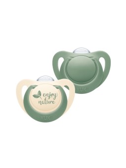 Nuk nature Chupete silicona 6-18 meses 2 unidades