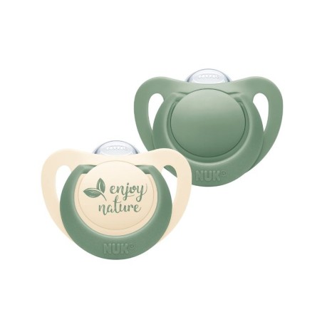 Nuk nature Chupete silicona 6-18 meses 2 unidades