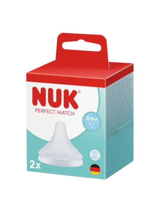 NUK tetina silicona anticólico perfect match flujo S 2 unidades