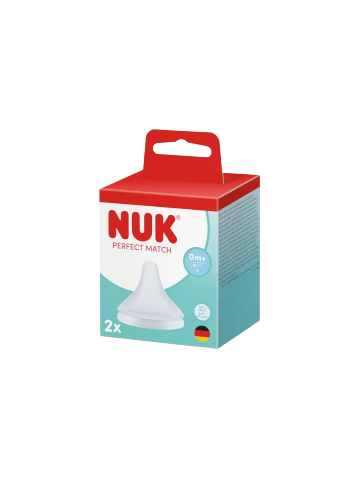 NUK tetina silicona anticólico perfect match flujo S 2 unidades