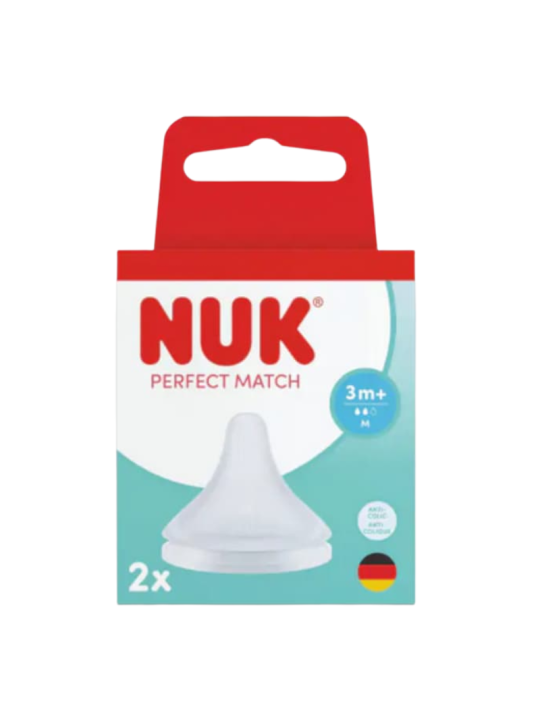 NUK tetina perfect match flujo M 3m+ 2 unidades