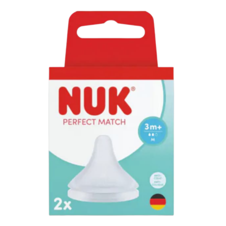NUK tetina perfect match flujo M 3m+ 2 unidades