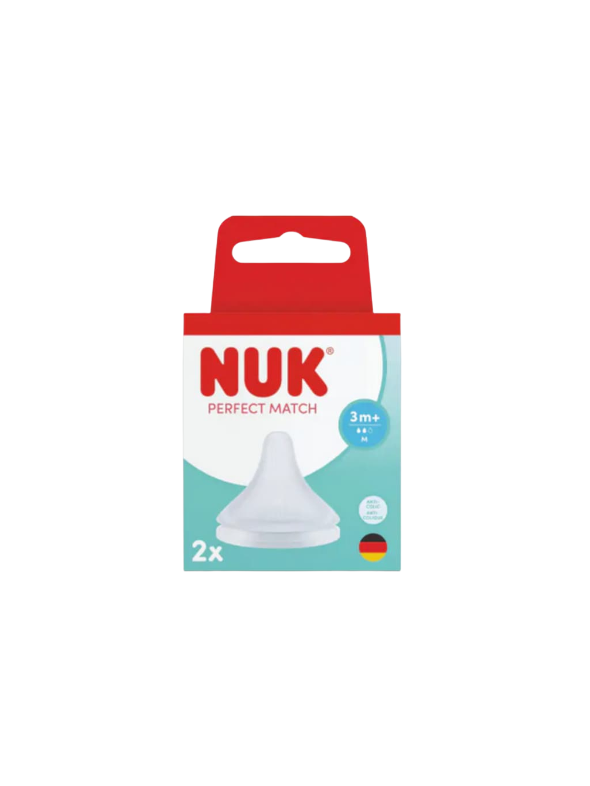 NUK tetina perfect match flujo M 3m+ 2 unidades