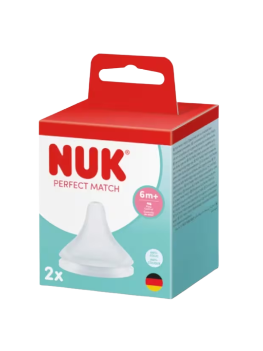 NUK tetina silicona anticólico perfect match 6m+ 2 unidades