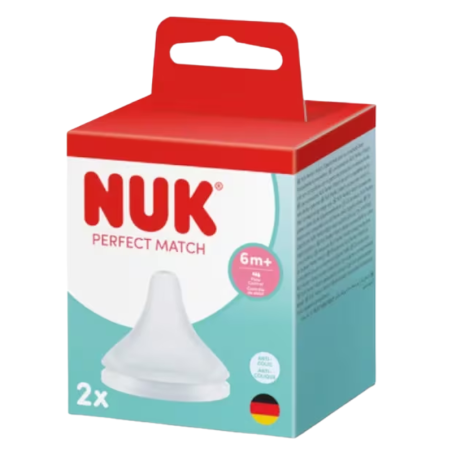 NUK tetina silicona anticólico perfect match 6m+ 2 unidades