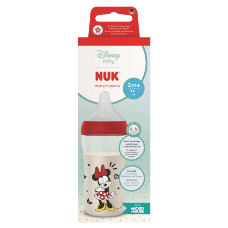 NUK biberón perfect match Minnie flujo M 3m+ 260ml