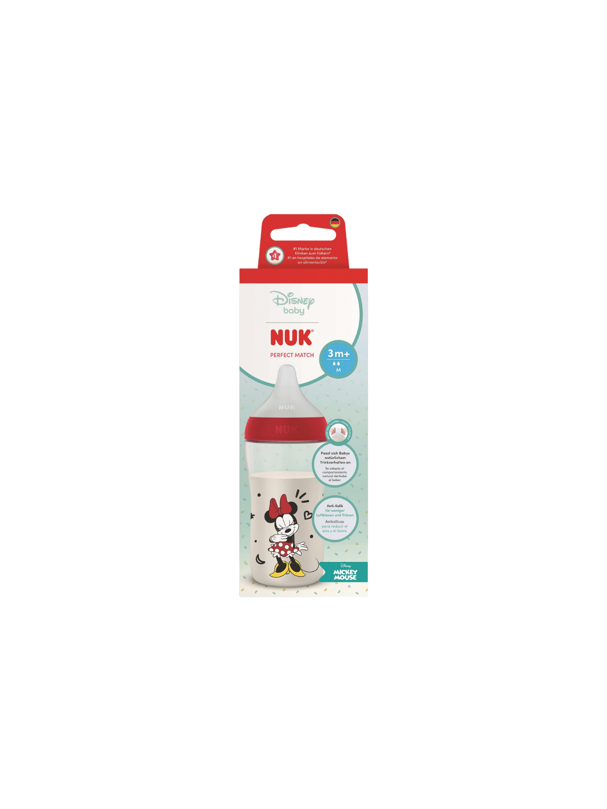 NUK biberón perfect match Minnie flujo M 3m+ 260ml