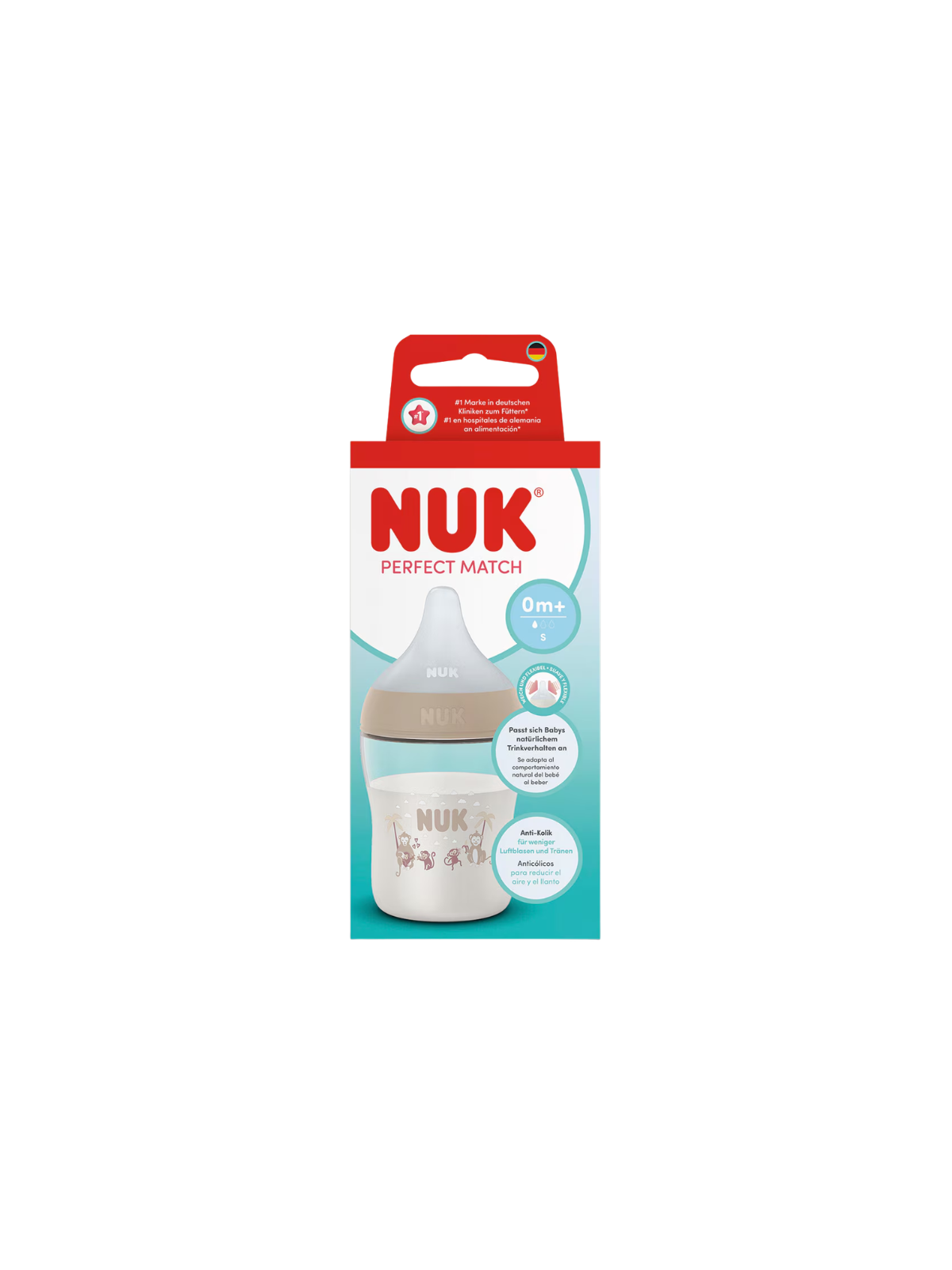 NUK biberón perfect match flujo S 0m+ 150ml