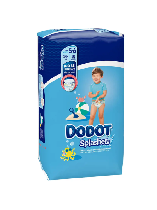 Dodot splashers pañales bañadores desechables Talla 5-6 / +14  kilos 10 unidades