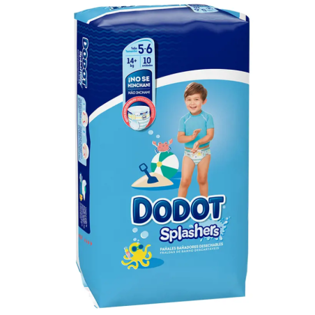Dodot splashers pañales bañadores desechables Talla 5-6 / +14  kilos 10 unidades