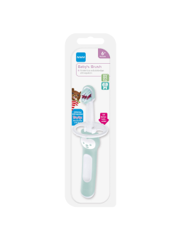 MAM cepillo dental infantil baby´s brush 6+M 1 unidad color azul