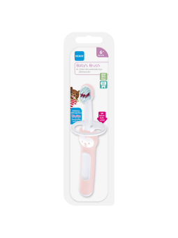 MAM cepillo dental infantil baby´s brush  6+M 1 unidad color rosa