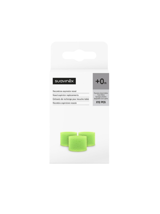 Suavinex recambios aspirador nasal 12 filtros desechables
