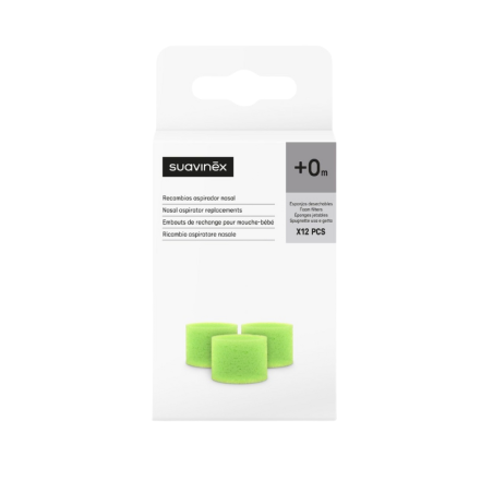 Suavinex recambios aspirador nasal 12 filtros desechables