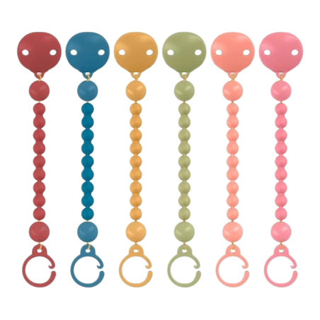 Suavinex Broche de pinza silicona bolitas
