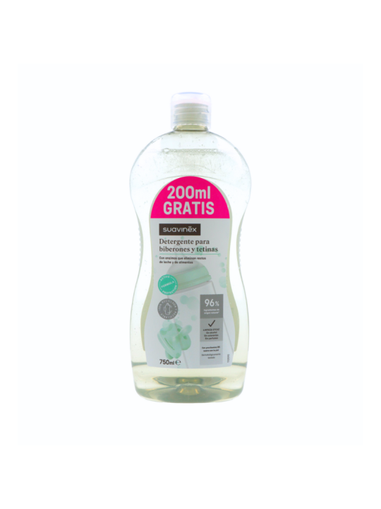 Suavinex detergente tetinas y biberones 1 botella 550ml + 200ml