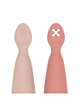 Suavinex Set precucharas aprendizaje silicona + 4 meses 2 unidades