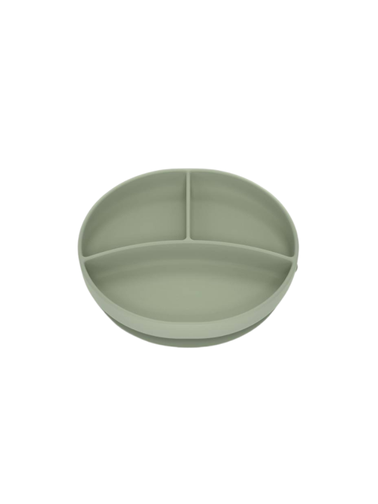 Suavinex Selection Plato con Divisiones de Silicona +4 Meses 1 Ud verde