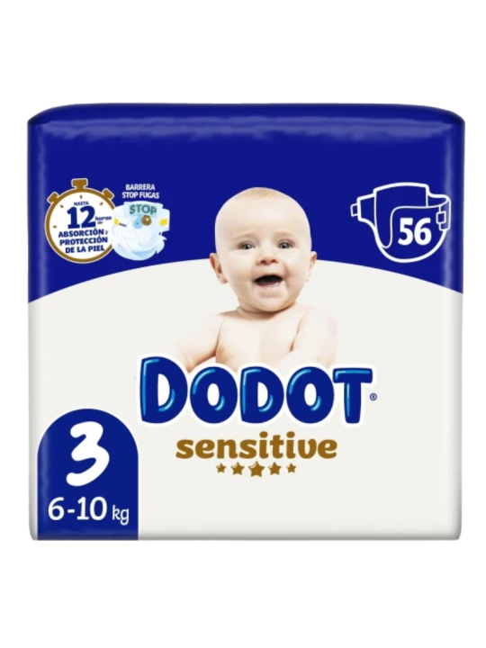 Dodot sensitive talla 3 6-10kg, 56uds