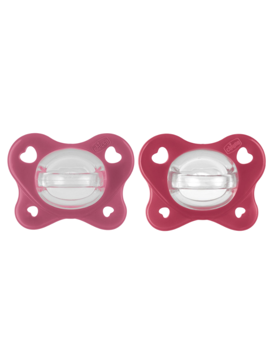 Chicco chupete silicona physioforma dual soft 16 - 36 meses 2 unidades color rosa