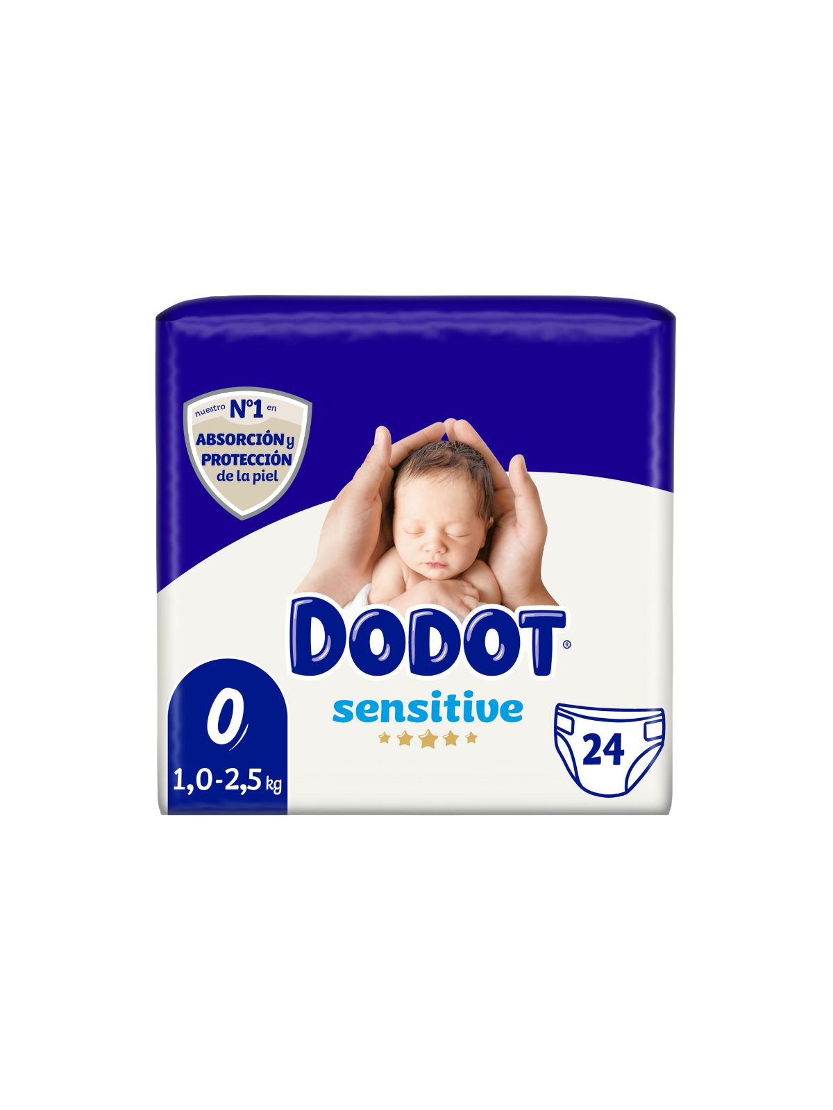 Pañal infantil dodot sensitive recién nacido talla 0-3kg 24 unidades