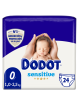 Pañal infantil dodot sensitive recién nacido talla 0-3kg 24 unidades