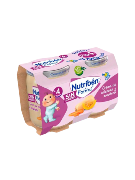 Nutriben cena crema de calabaza y zanahoria 2 potitos 190g