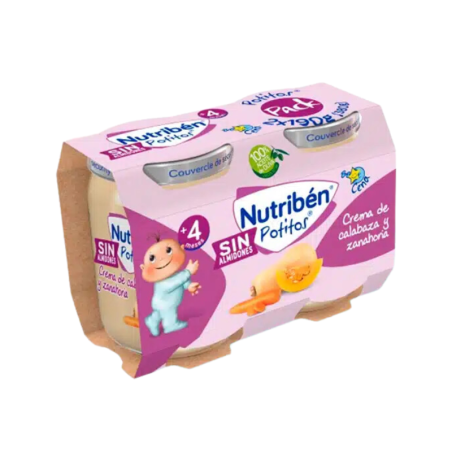 Nutriben cena crema de calabaza y zanahoria 2 potitos 190g