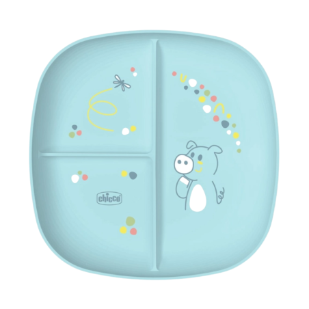Chicco plato con compartimentos 12M+ azul