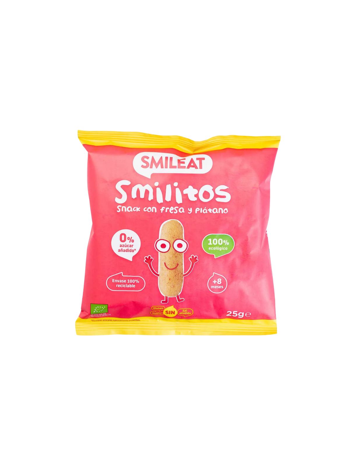 Smileat smilitos snack con fresa y plátano 25g