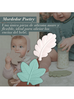 Suavinex Poetry mordedor silicona + 0m hoja bosque