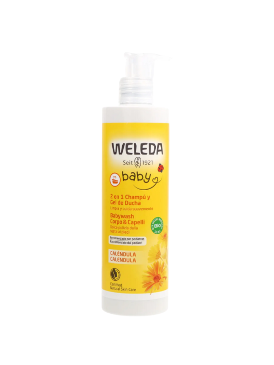 Weleda baby champú y gel de ducha de caléndula 400 ml