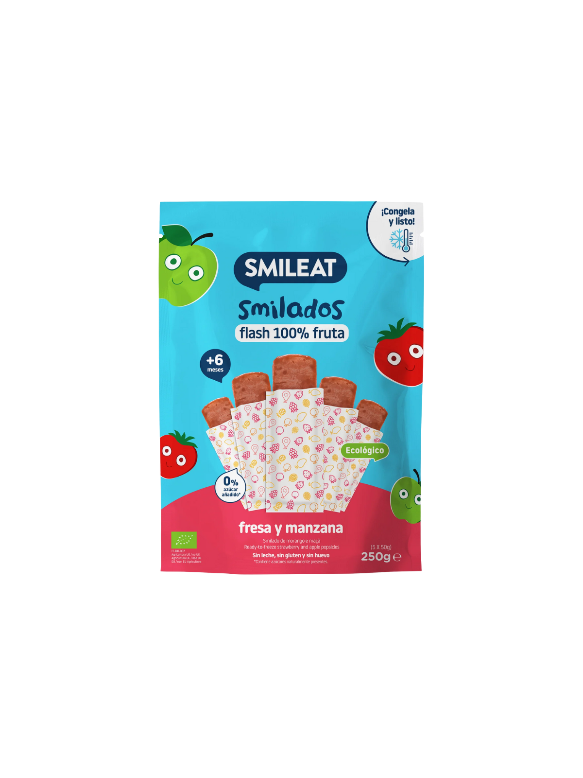 Smileat smilado fresa y manzana 250g