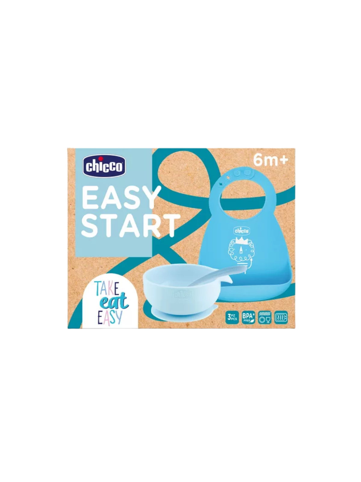 Chicco easy start bol + cuchara + babero +6m